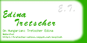 edina tretscher business card